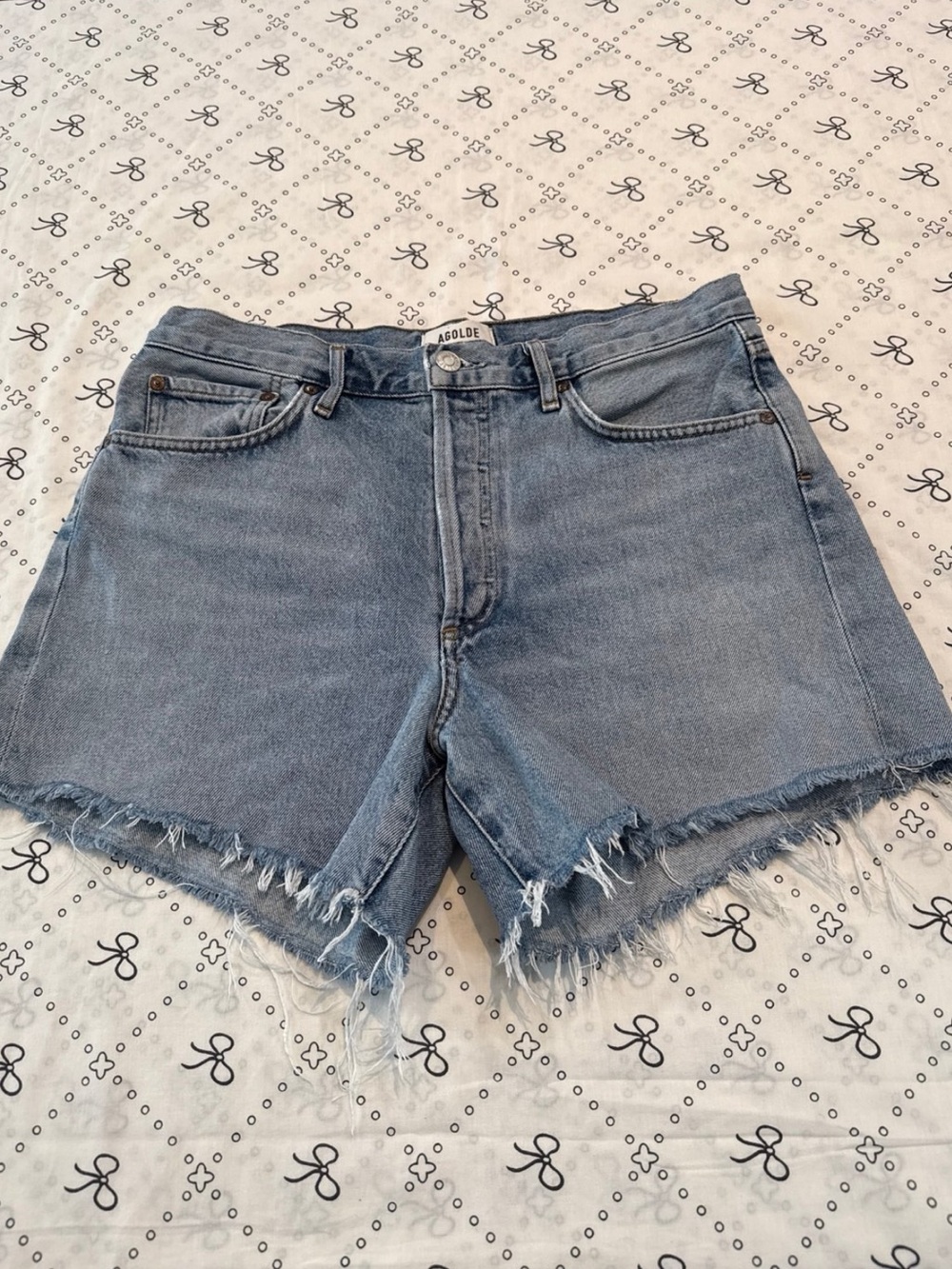 AGOLDE Reese Denim Jean High Waisted Shorts Size 28